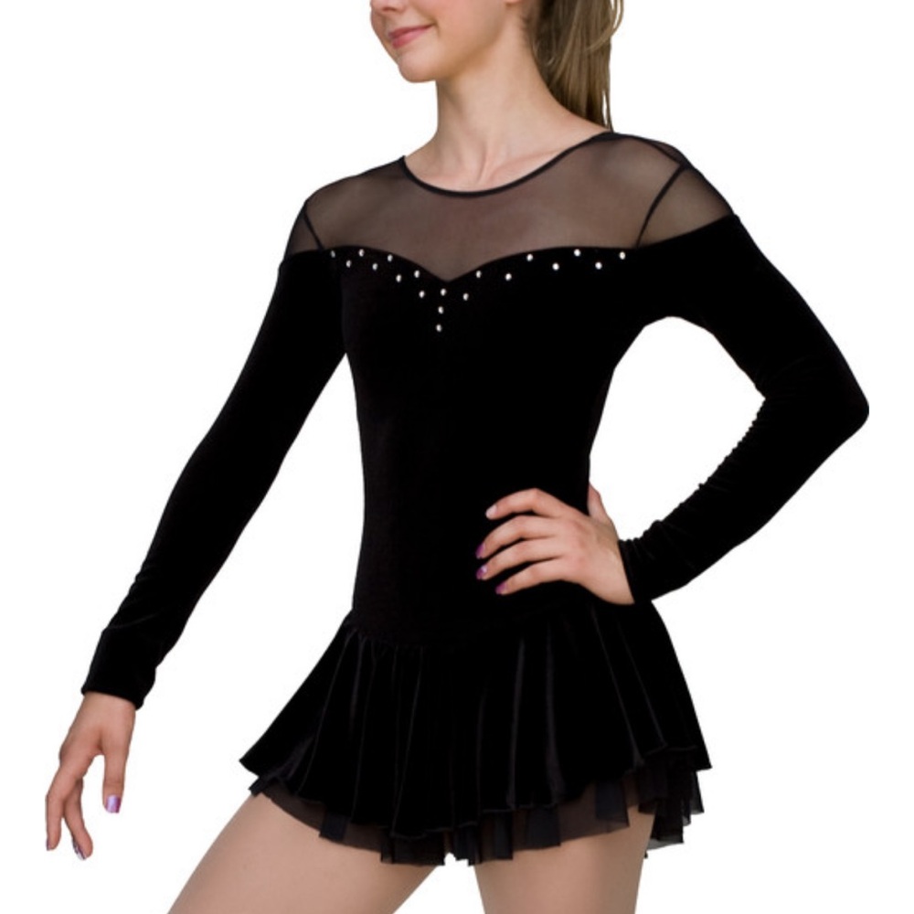ChloeNoel Black Figure Skating Dress
